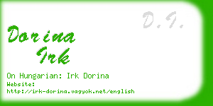 dorina irk business card